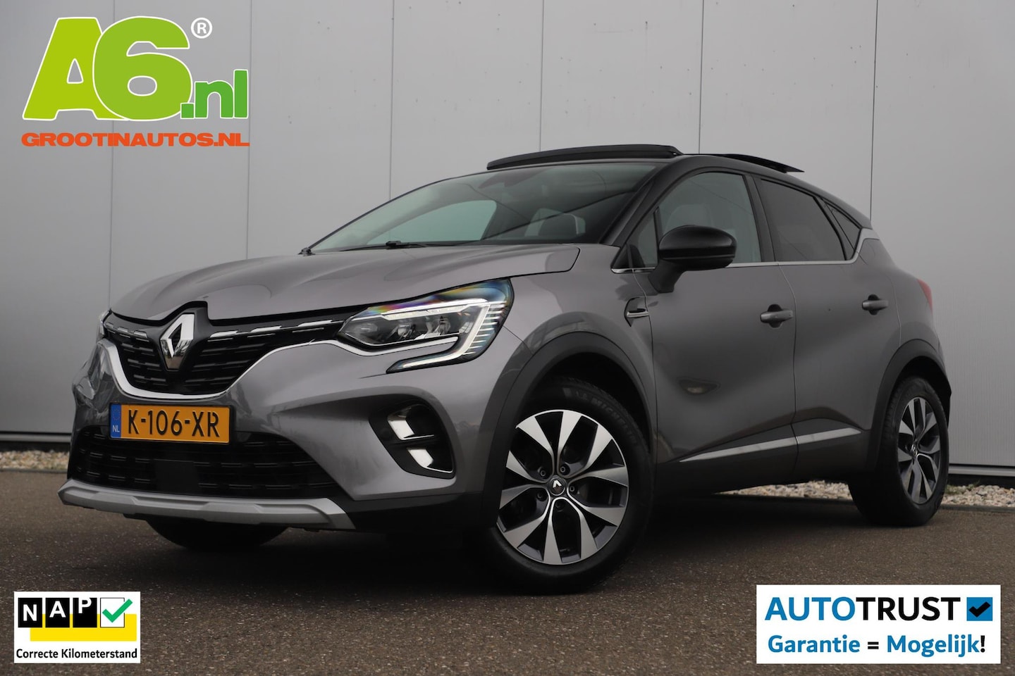 Renault Captur - 1.0 TCe 100 Bi-Fuel Intens Panoramadak Keyless Navigatie Carplay Android Achteruitrijcamer - AutoWereld.nl