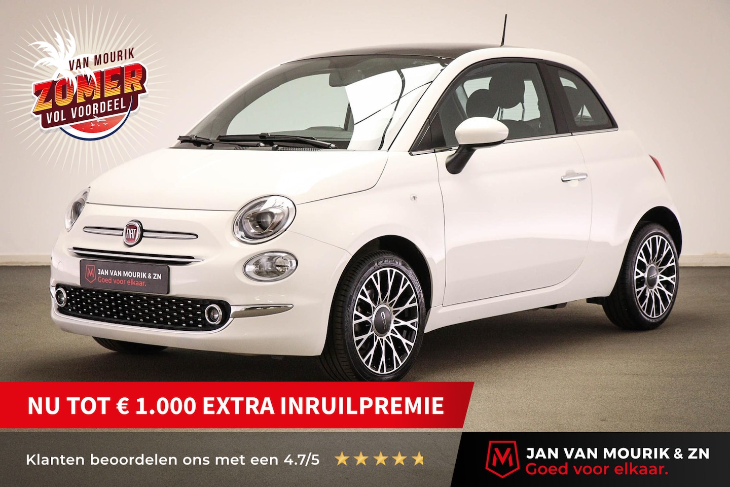 Fiat 500 - 1.0 Hybrid Dolcevita | PANORAMADAK | AIRCO | CRUISE | DAB - AutoWereld.nl
