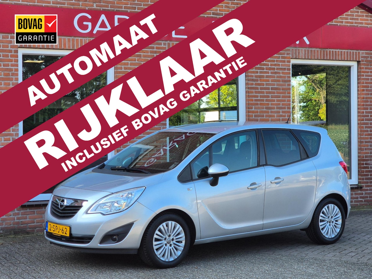 Opel Meriva - 1.4 Turbo Cosmo 140PK 5drs AUTOMAAT airco, cruise, lmv, radio/cd, trekhaak RIJKLAAR - AutoWereld.nl