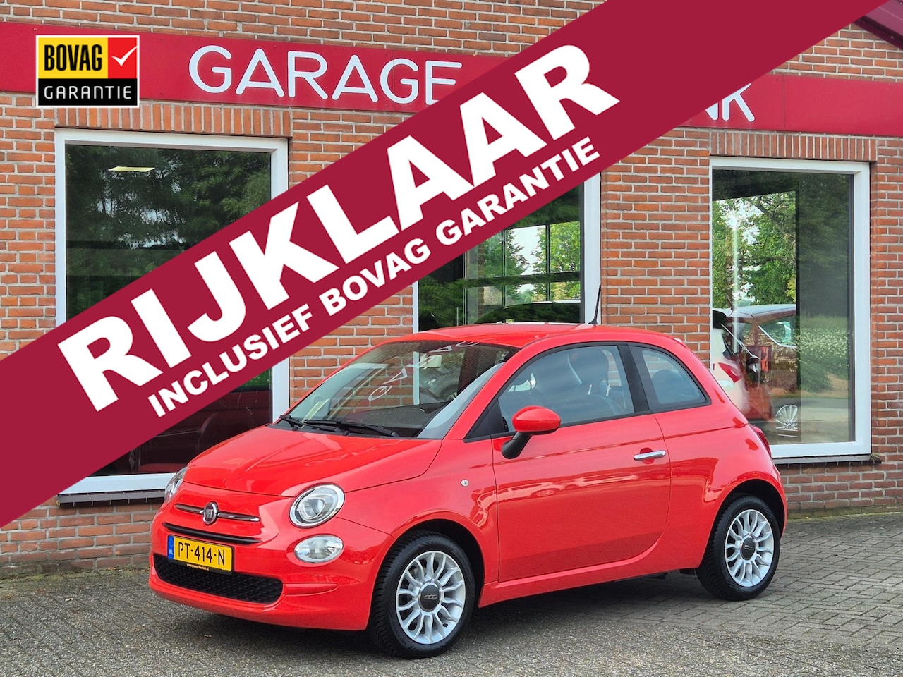 Fiat 500 - 1.2 Popstar 69PK 3drs airco, lmv, elektr.ramen, aux/usb, cruise/lim RIJKLAAR - AutoWereld.nl