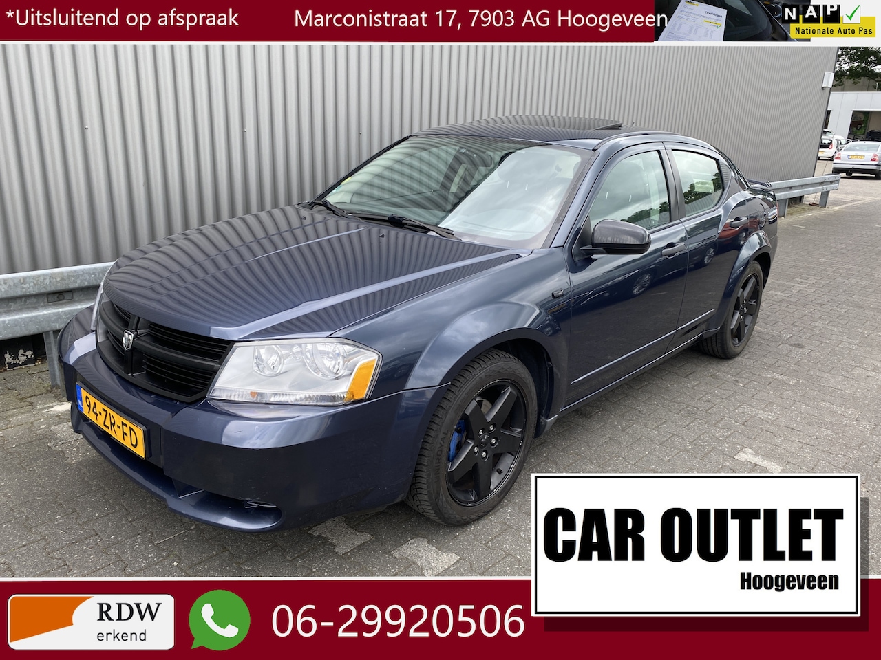 Dodge Avenger - 2.0 SE A/C, CC, Multimedia, Navi, Schuif/Kantel, LM, nw. APK – Inruil Mogelijk – - AutoWereld.nl