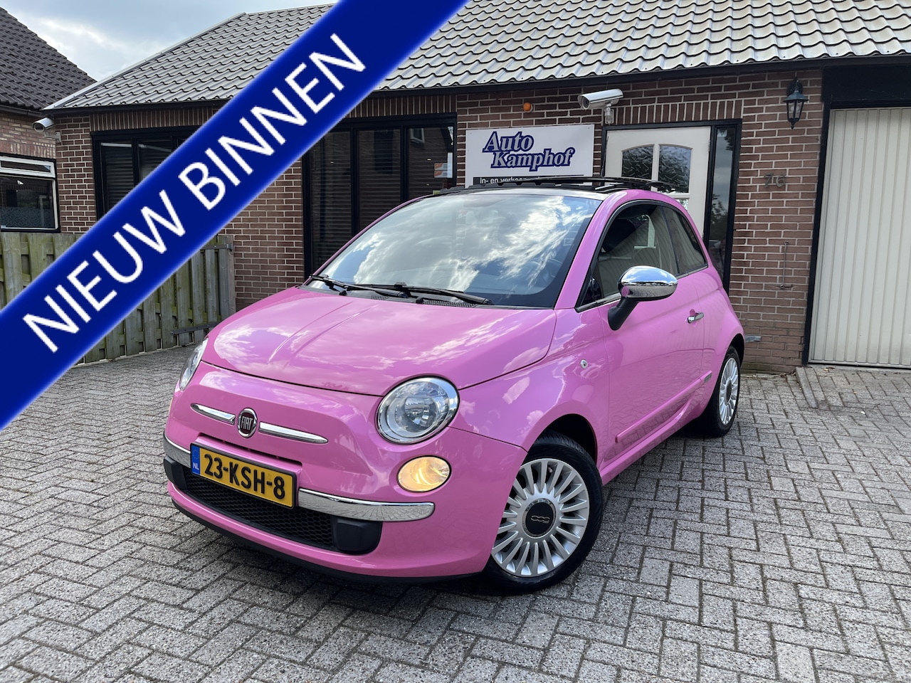 Fiat 500 - 1.2 Rosa Panodak Navi Automaat - AutoWereld.nl