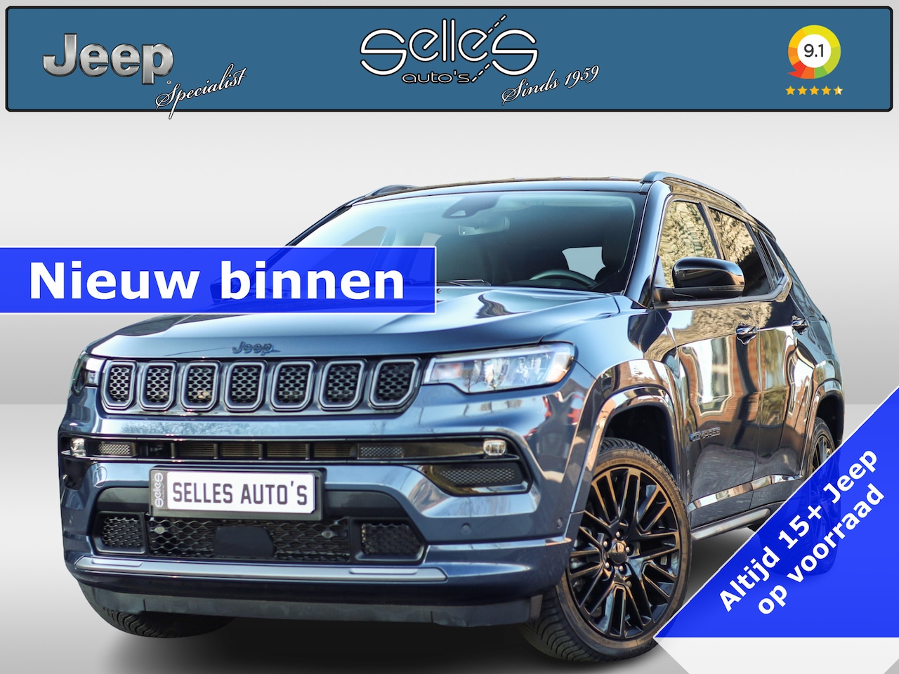 Jeep Compass - 4xe 240 Plug-in Hybrid Electric S | Stoel/Stuur Verwarming | Camera | Applecarplay - AutoWereld.nl