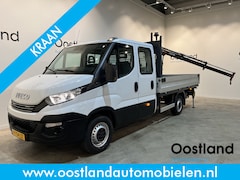 Iveco Daily - 35S18D 3.0 375 Automaat Open Laadbak / Hiab Kraan / Euro 6 / Trekhaak 3500 KG / Airco / Ca