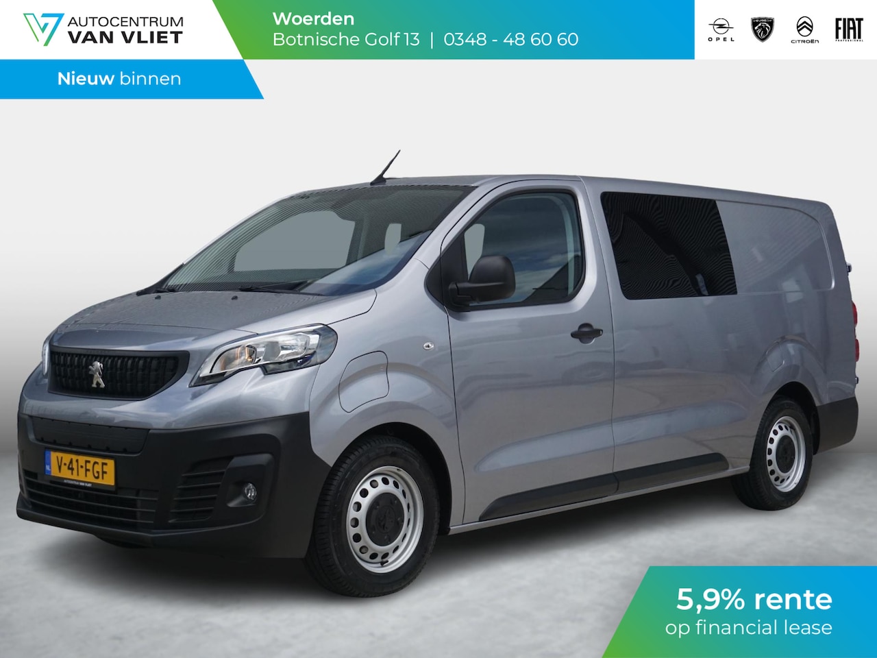 Peugeot e-Expert - Dubbele Cabine 75 kWh | navi incl. Apple Carplay | laadruimtebetimmering | parkeersensoren - AutoWereld.nl