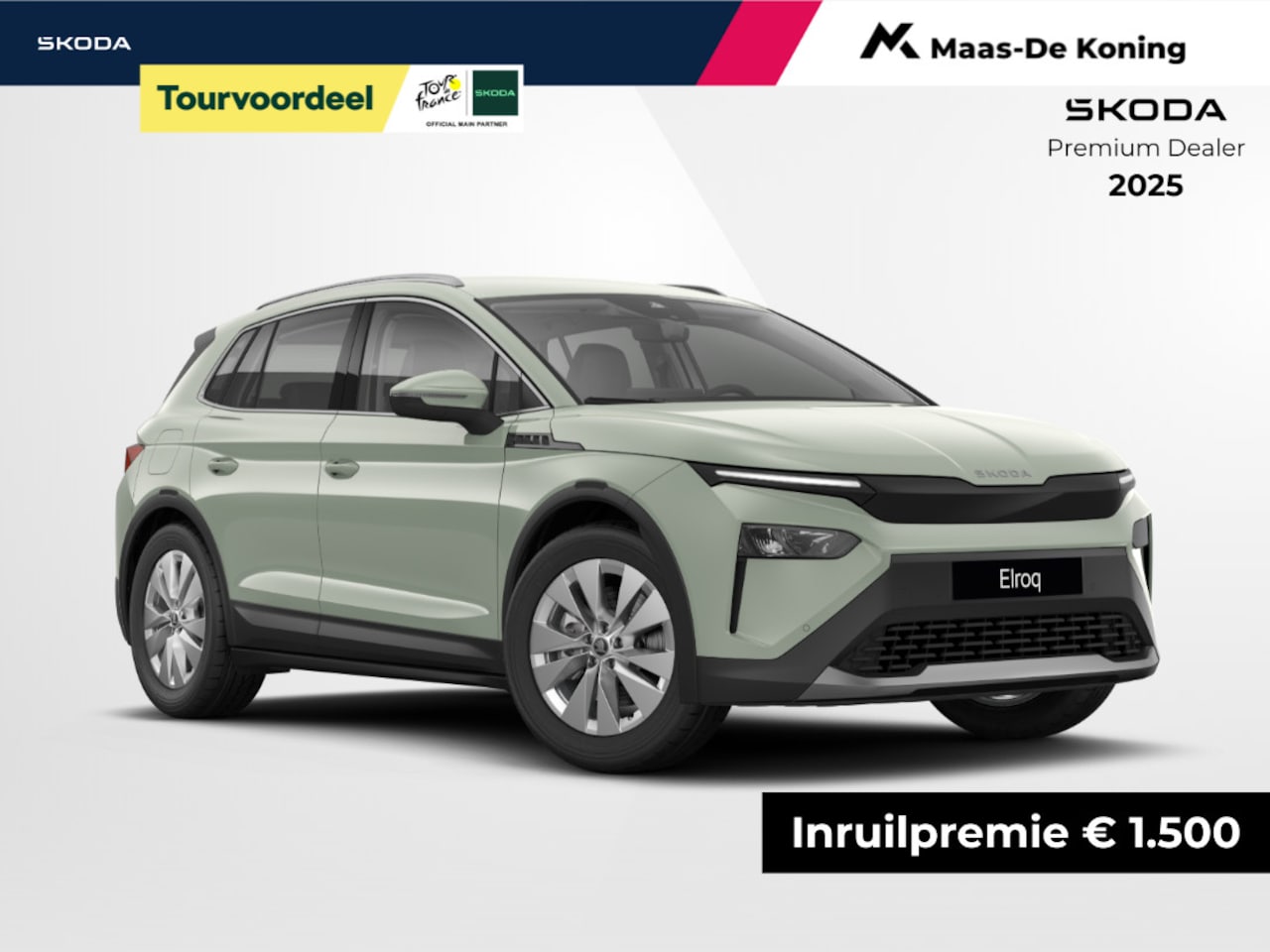 Skoda Elroq - Business Edition Tour Elektromotor 210 kW / 286 PK | Timiano Green | Trekhaak | 1500,- inr - AutoWereld.nl