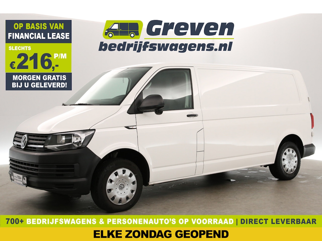 Volkswagen Transporter - 2.0 TDI L2H1 140PK Airco Cruise Parkeersensoren Bluetooth Elektrpakket - AutoWereld.nl