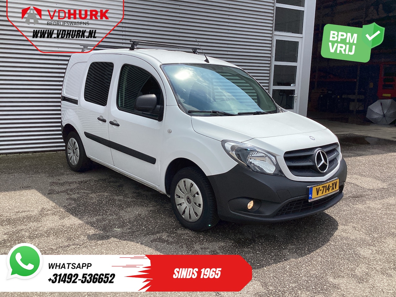 Mercedes-Benz Citan - 108 CDI 75 pk BPM VRIJ EUR 6/ NL auto/ Airco/ PDC/ Dakdragers/ Radio - AutoWereld.nl