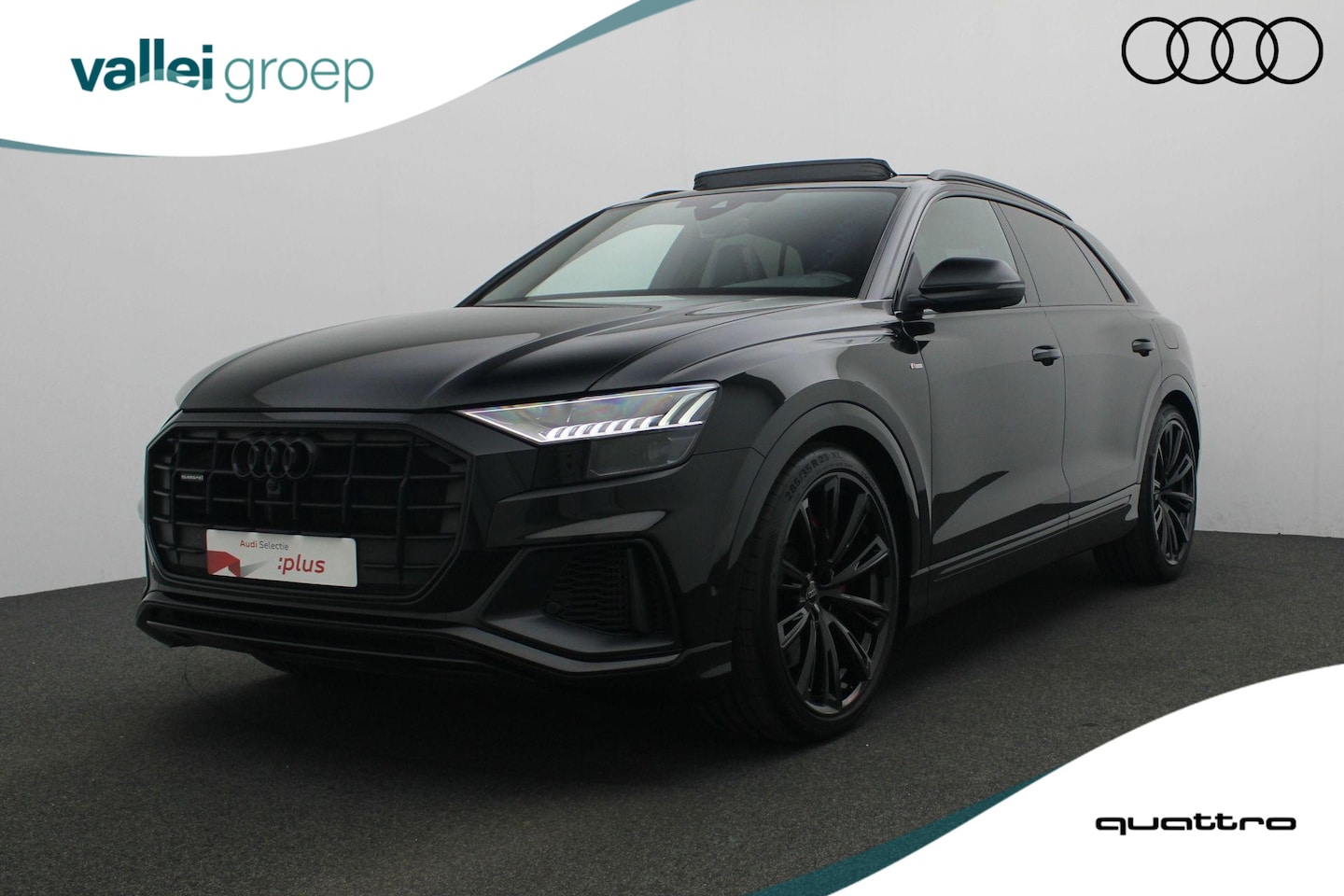 Audi Q8 - 60 TFSI e 462 pk tiptronic quattro Pro Line S Competition | Panoramadak | Valcona leder | - AutoWereld.nl