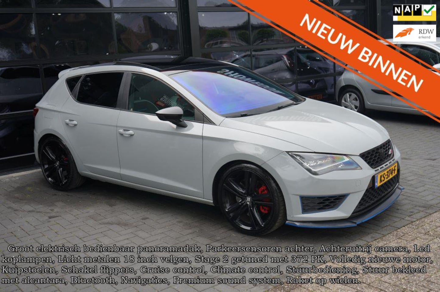 Seat Leon - 2.0 TSI Cupra 280 2.0 TSI Cupra 280, Camera, Clima, Panodak, Led, 372PK, Nieuwe motor - AutoWereld.nl