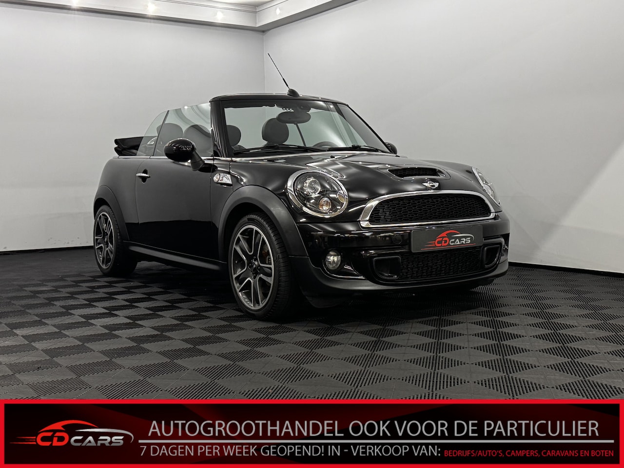 MINI Cabrio - Mini 1.6 Cooper S Chili Leder, Parkeersensoren, Navi, Keyless start, Clima, Stoelverwarmin - AutoWereld.nl