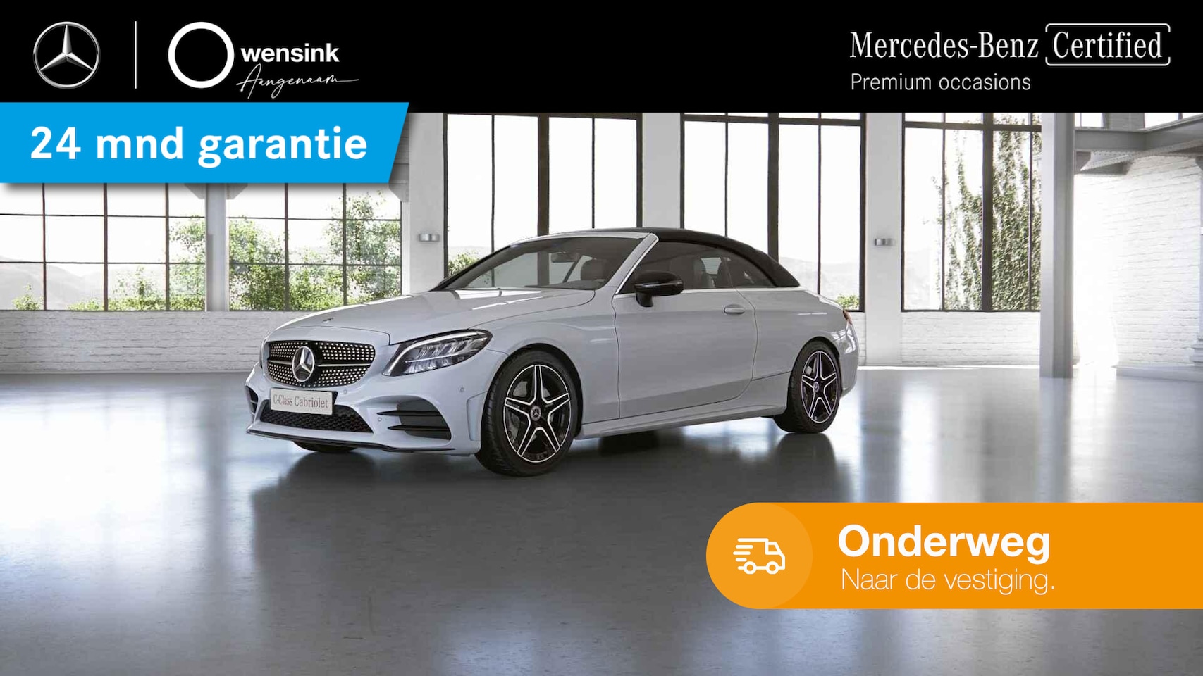 Mercedes-Benz C-klasse Cabrio - 180 Premium Plus Pack | AMG | Widescreen | Stoelverwarming | Burmester | 18" lichtmetalen - AutoWereld.nl