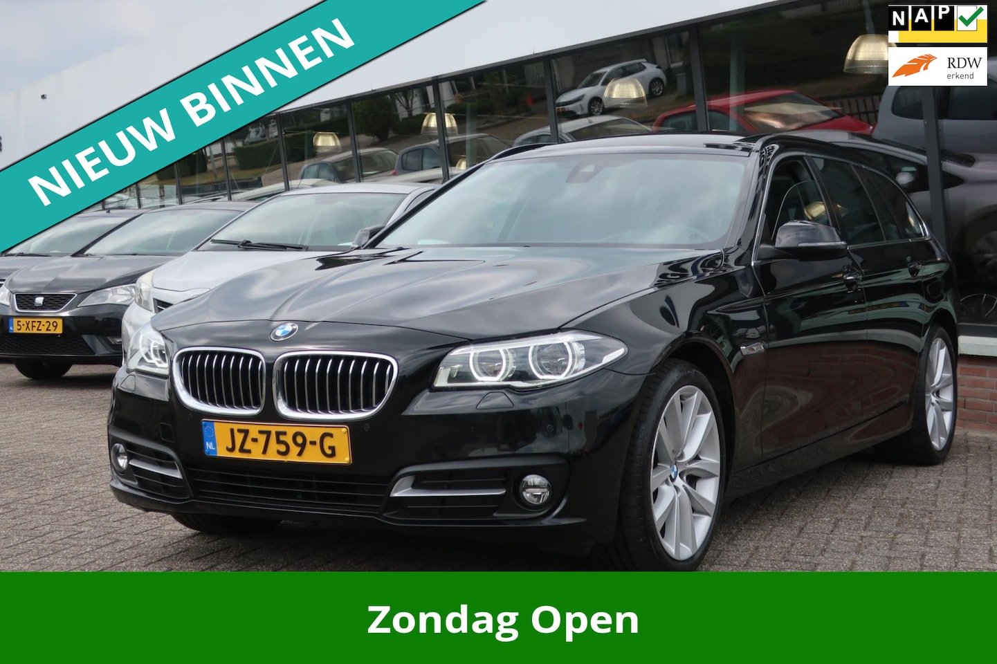 BMW 5-serie Touring - 530xd Luxury Ed. 2e EIG_LED_PANO_KEYLESS_HUDUP_19-INCH. - AutoWereld.nl