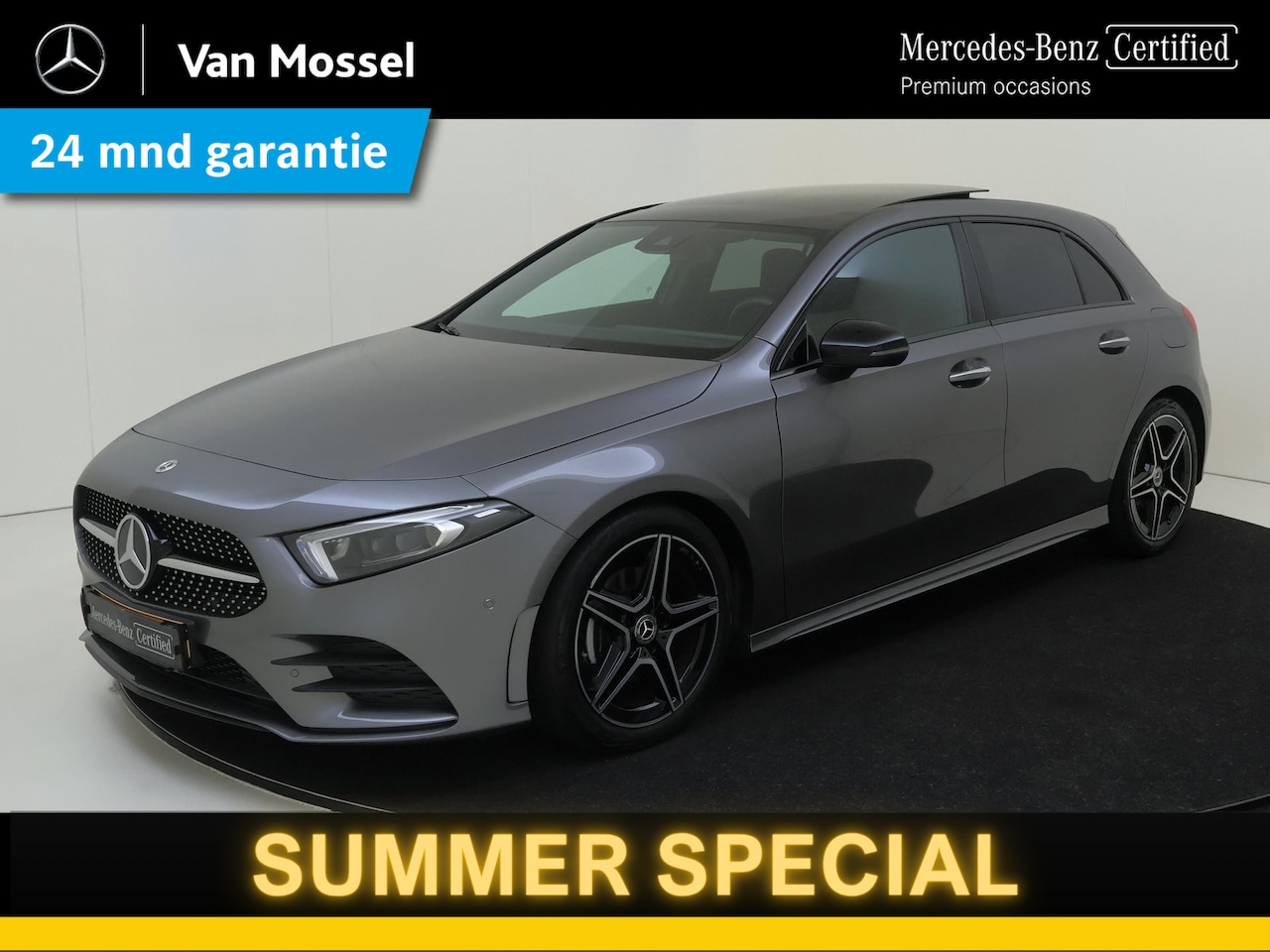 Mercedes-Benz A-klasse - 180 Business Solution AMG Panorama Dak / Keyless / Sfeerverlichting / Parkeer Camera / Sto - AutoWereld.nl