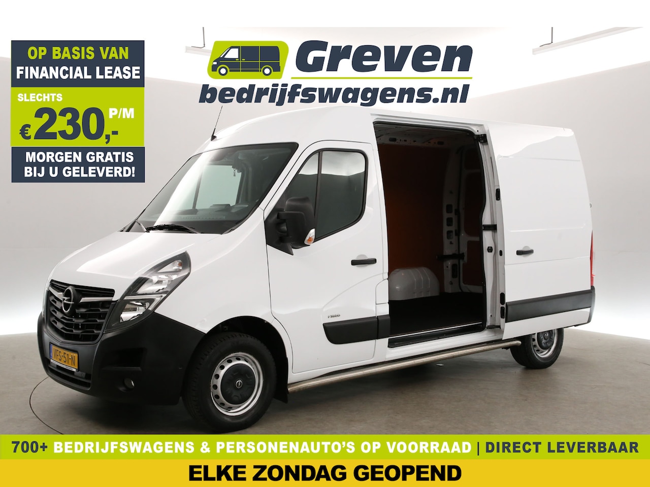 Opel Movano - 2.3 Turbo L2H2 Airco Cruise Camera Carplay LED 3 Persoons Navi PDC 2x Schuifdeur Trekhaak - AutoWereld.nl