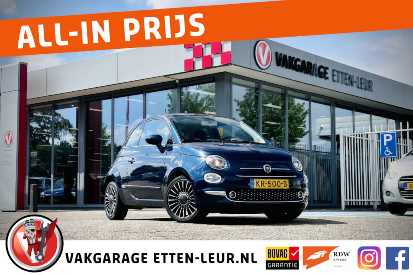 Fiat 500 - 0.9 TwinAir T Lounge / PANO / AIRCO / BLUETOOTH - AutoWereld.nl