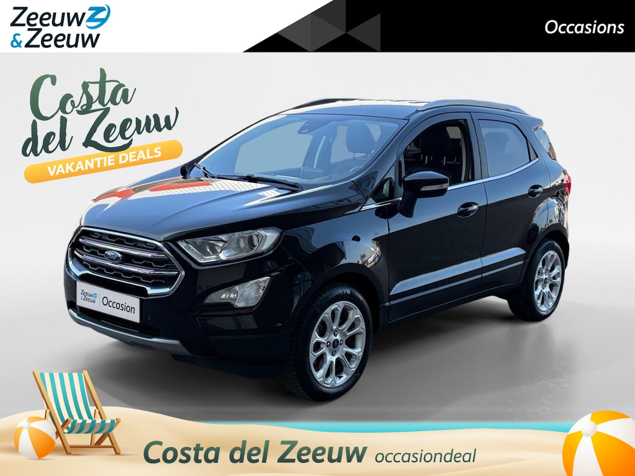 Ford EcoSport - 1.0 EcoBoost Titanium | Navigatie | Apple/Android Carplay | Stoel/Stuur/Voorruitverwarming - AutoWereld.nl