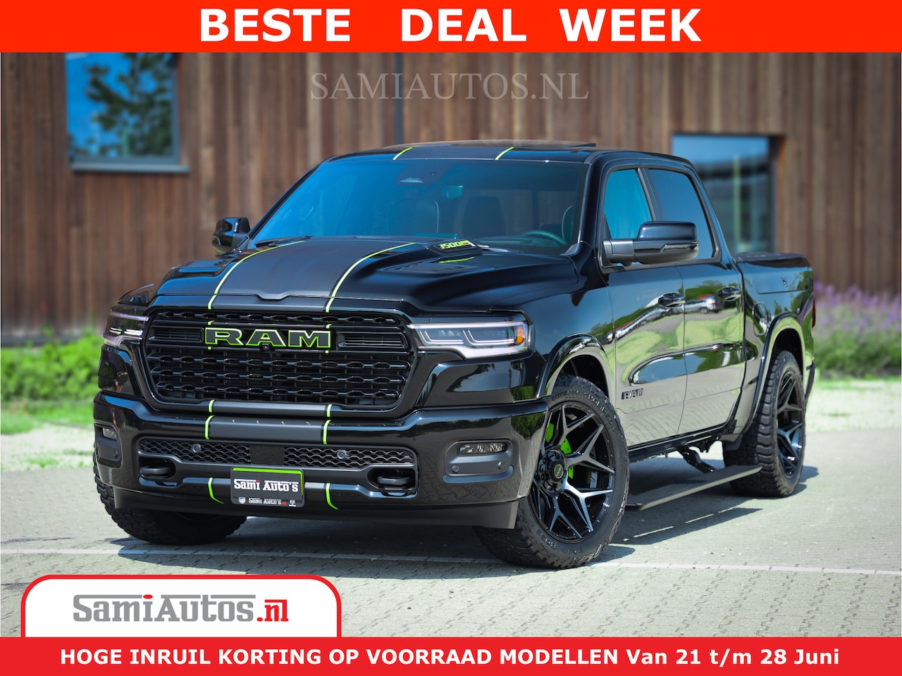 Dodge Ram 1500 - Limited Night High Output 540HP 706Nm | Massage + Full Option | De Meest Luxe en Volle Pic - AutoWereld.nl