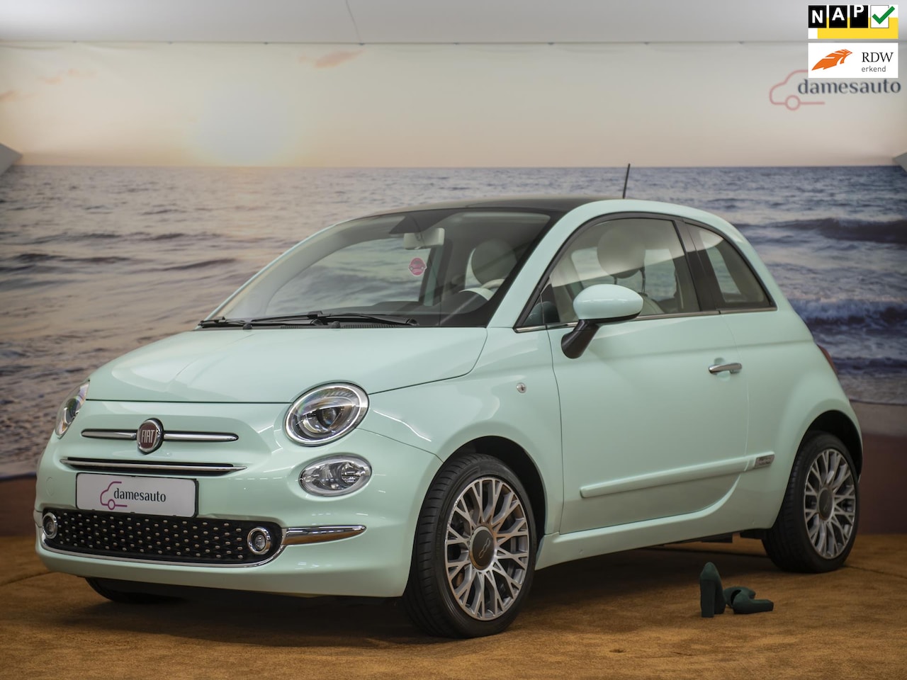 Fiat 500 - 0.9 Collezione, Mintgroen, Panodak, Navigatie, NAP, cruisecontrol. - AutoWereld.nl