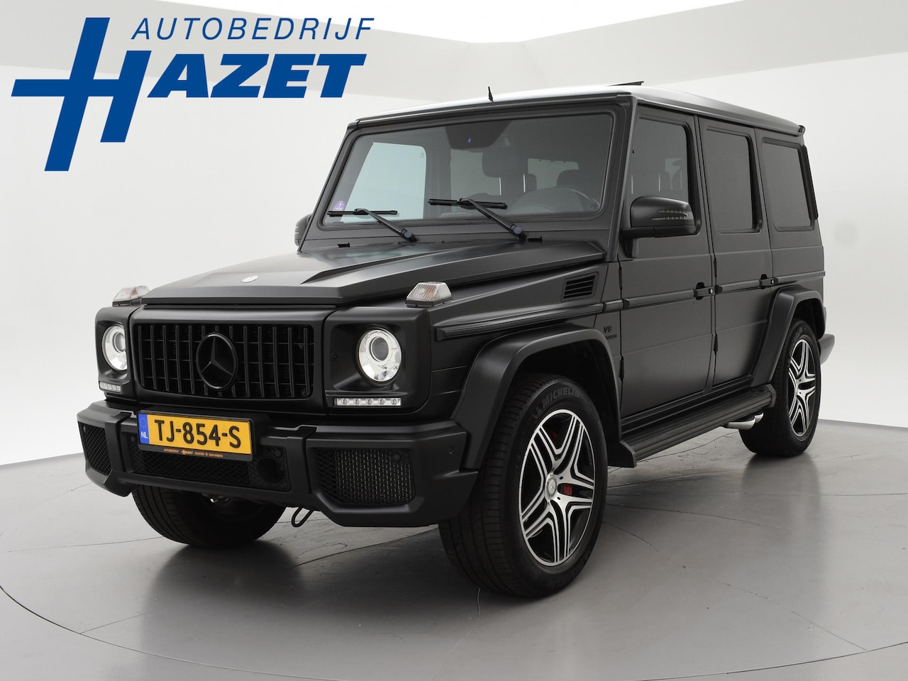 Mercedes-Benz G-klasse - 63 AMG V8 544 PK G63 MAT SATIN BLACK + DESIGNO LEDER | DISTRONIC+ | STANDKACHEL | SCHUIFDA - AutoWereld.nl
