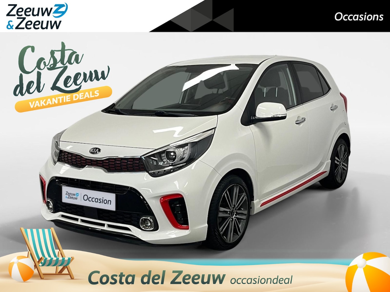 Kia Picanto - 1.2 CVVT GT-Line NAVI AIRCO CAMERA PARKEERSENSOREN CRUISE CONTROLE LEER LM VELGEN APPLE CA - AutoWereld.nl