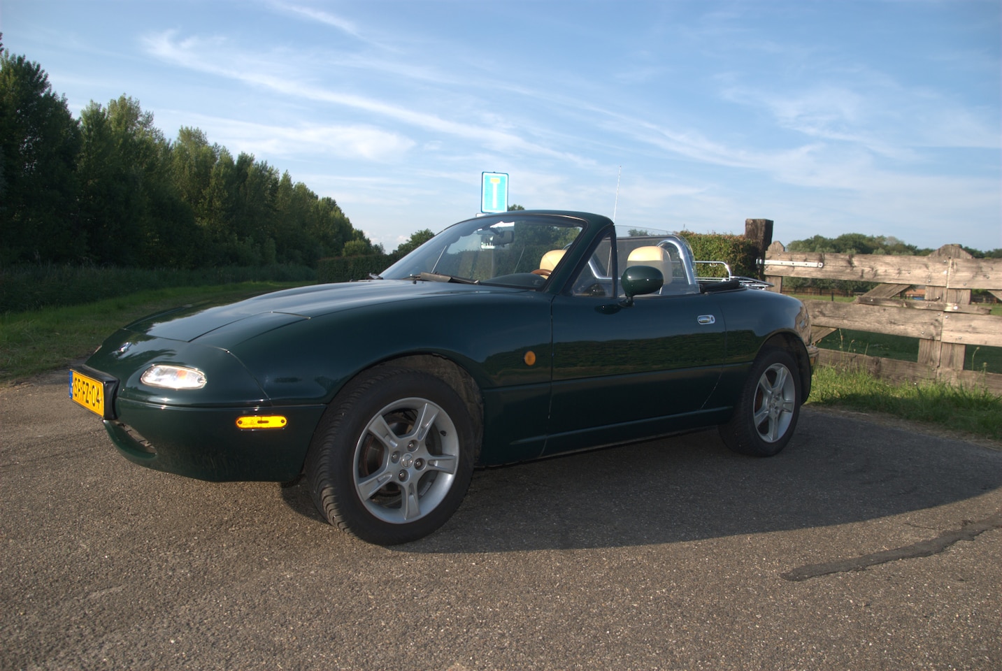 Mazda MX-5 - 1.6i Type NA Zeer goede staat, British racing green + leder - AutoWereld.nl