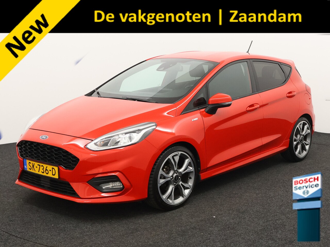 Ford Fiesta - 1.0 EcoBoost ST-Line carplay, bluetooth, airco, cruise control, spoiler, bandenspanningsco - AutoWereld.nl