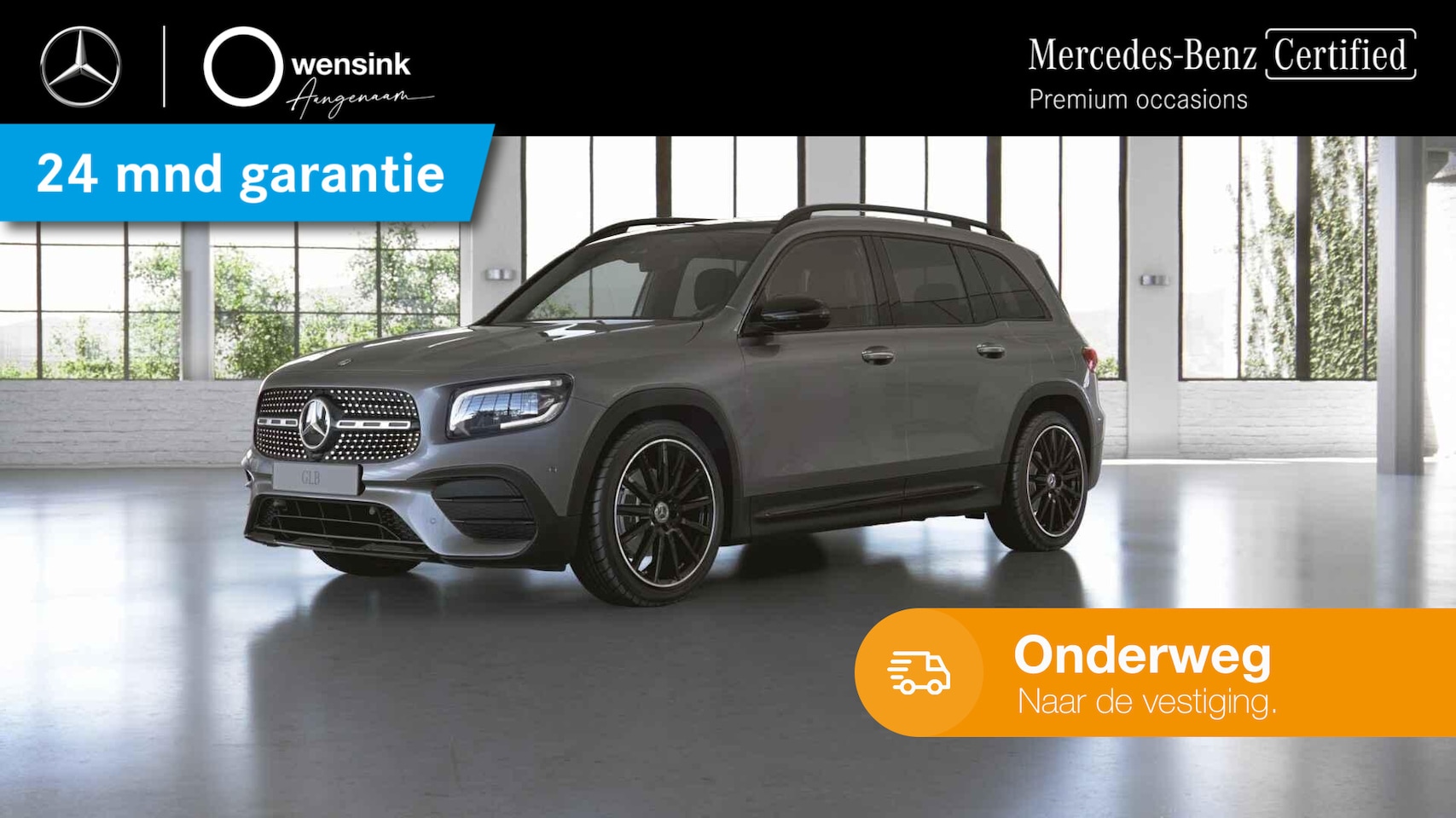 Mercedes-Benz GLB - 180 AMG Line | Night | Panoramadak | Adaptief demping onderstel | Sfeerverlichting | 360 g - AutoWereld.nl