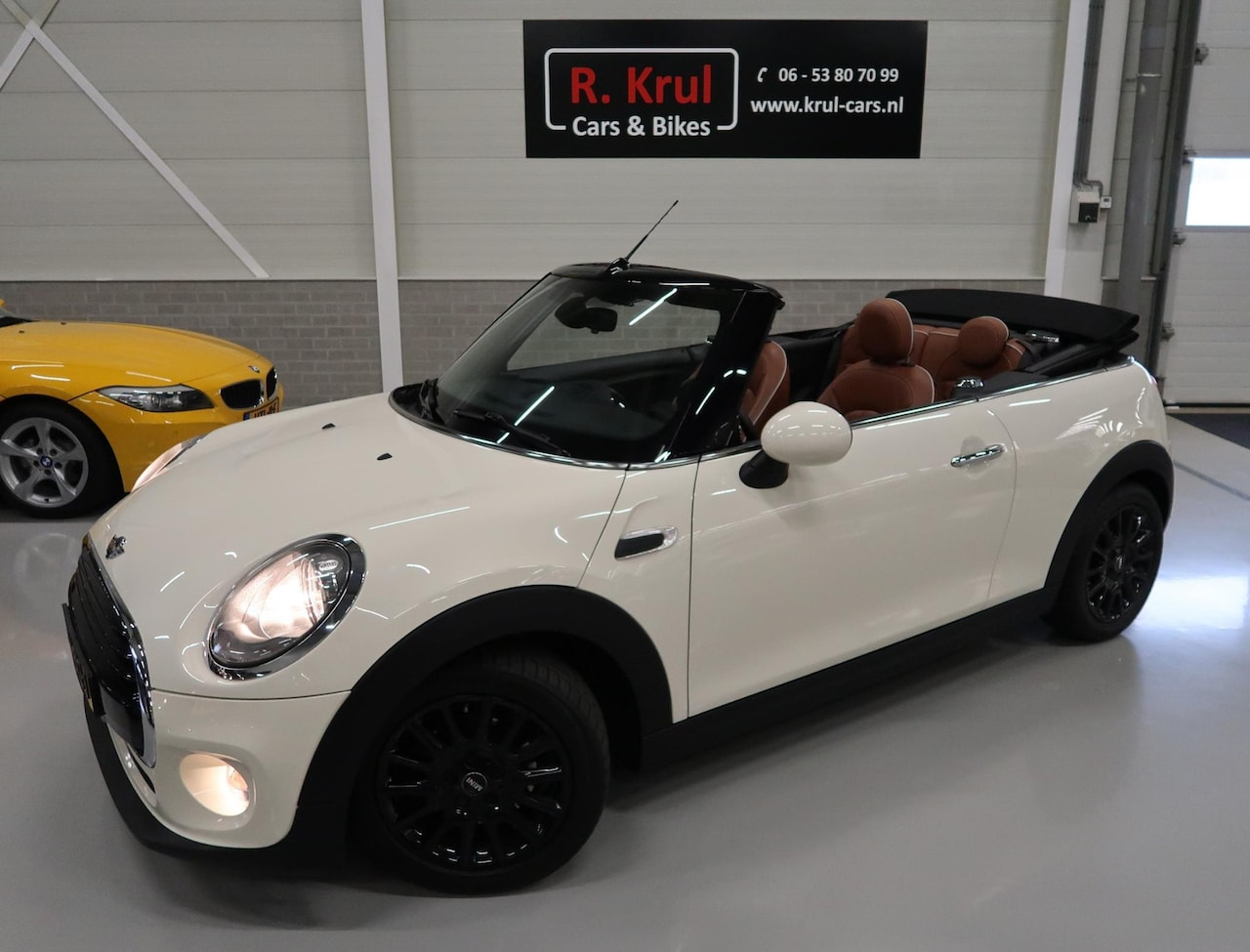 MINI Cabrio - Mini 1.5 Cooper Salt Business Automaat Leder bruin Diamond Stitch Airco NL-auto NAP Boekje - AutoWereld.nl