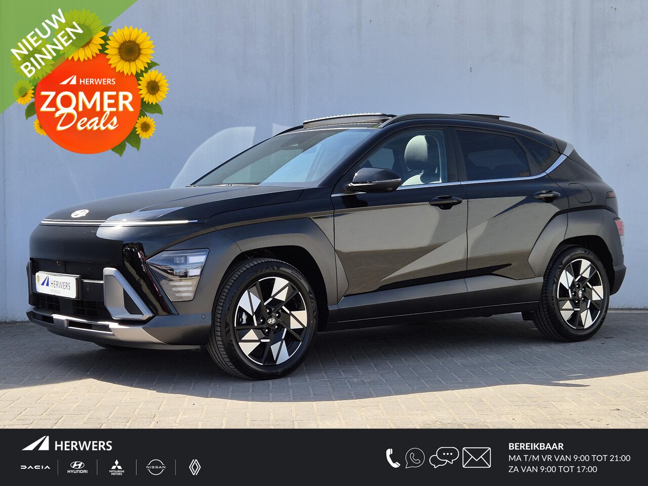 Hyundai Kona - 1.6 GDI HEV Premium Sky Automaat / Glazen schuif- en kanteldak / Stuur- en Stoelverwarming - AutoWereld.nl