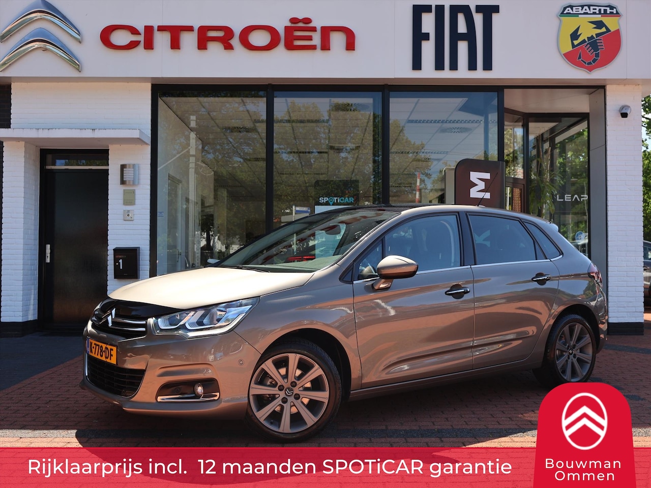 Citroën C4 - PureTech 130PK EAT6 Automaat S&S Exclusive, Rijklaarprijs | Leder | Panoramadak | Keyless - AutoWereld.nl