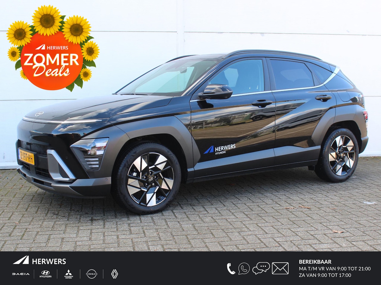 Hyundai Kona - 1.6 GDI HEV Premium Sky / Elektrisch Schuif-/Kanteldak / Lederen Bekleding / BOSE Audio / - AutoWereld.nl