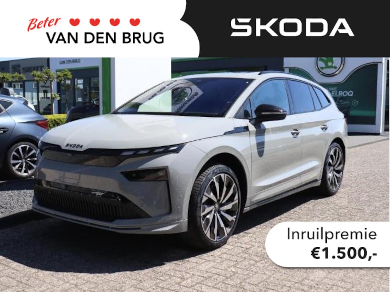 Skoda Enyaq iV - Sportline Elektromotor 210 kW / 286 PK SUV Elektri | Trekhaak | Panoramadak | Head up disp - AutoWereld.nl