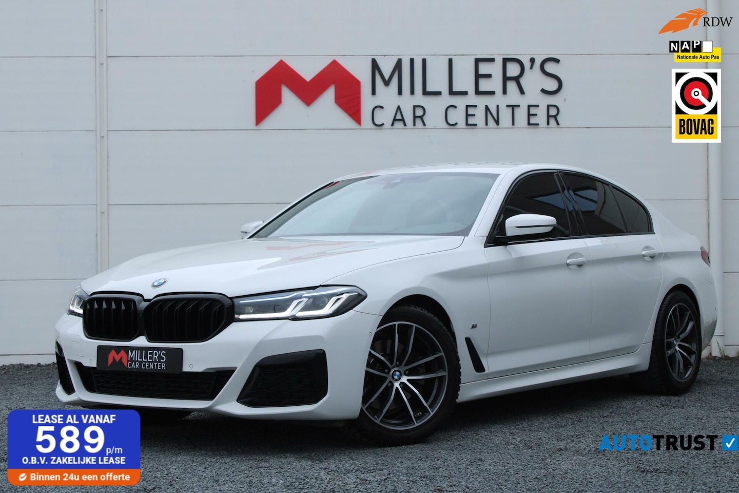 BMW 5-serie - 520i M-SPORT LASER MEMORY LEDER CAMERA SFEERVERLICHTING - AutoWereld.nl