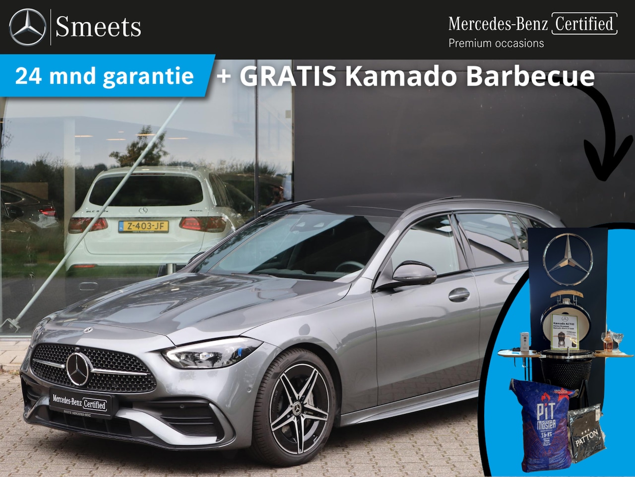 Mercedes-Benz C-klasse Estate - 180 AMG Line | Panoramadak | 360 camera | HUD | Burmester | Memory Seats | Trekhaak | Navi - AutoWereld.nl