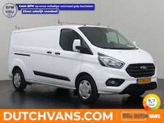 Ford Transit Custom - 2.0TDCI 130PK Lang | 2xSchuifdeur | Kastinrichting | Navigatie | Airco | 3-Persoons | Trek