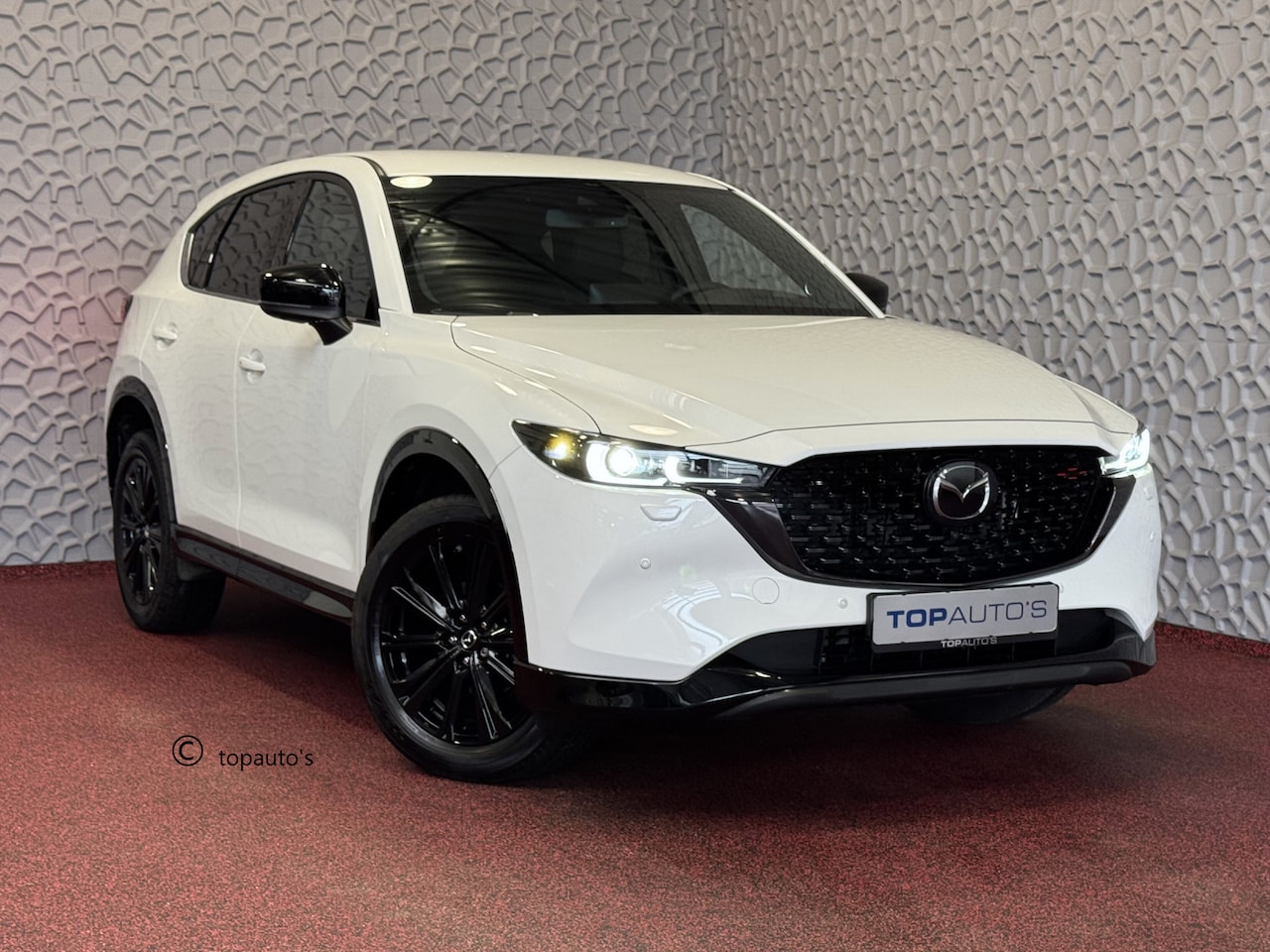 Mazda CX-5 - 2.0 E SkyActiv MHEV 165 HOMURA BLACKLINE PACK LEER/ALCANTARA ELEK.KLEP ADAP.CRUISE 19''LMV - AutoWereld.nl