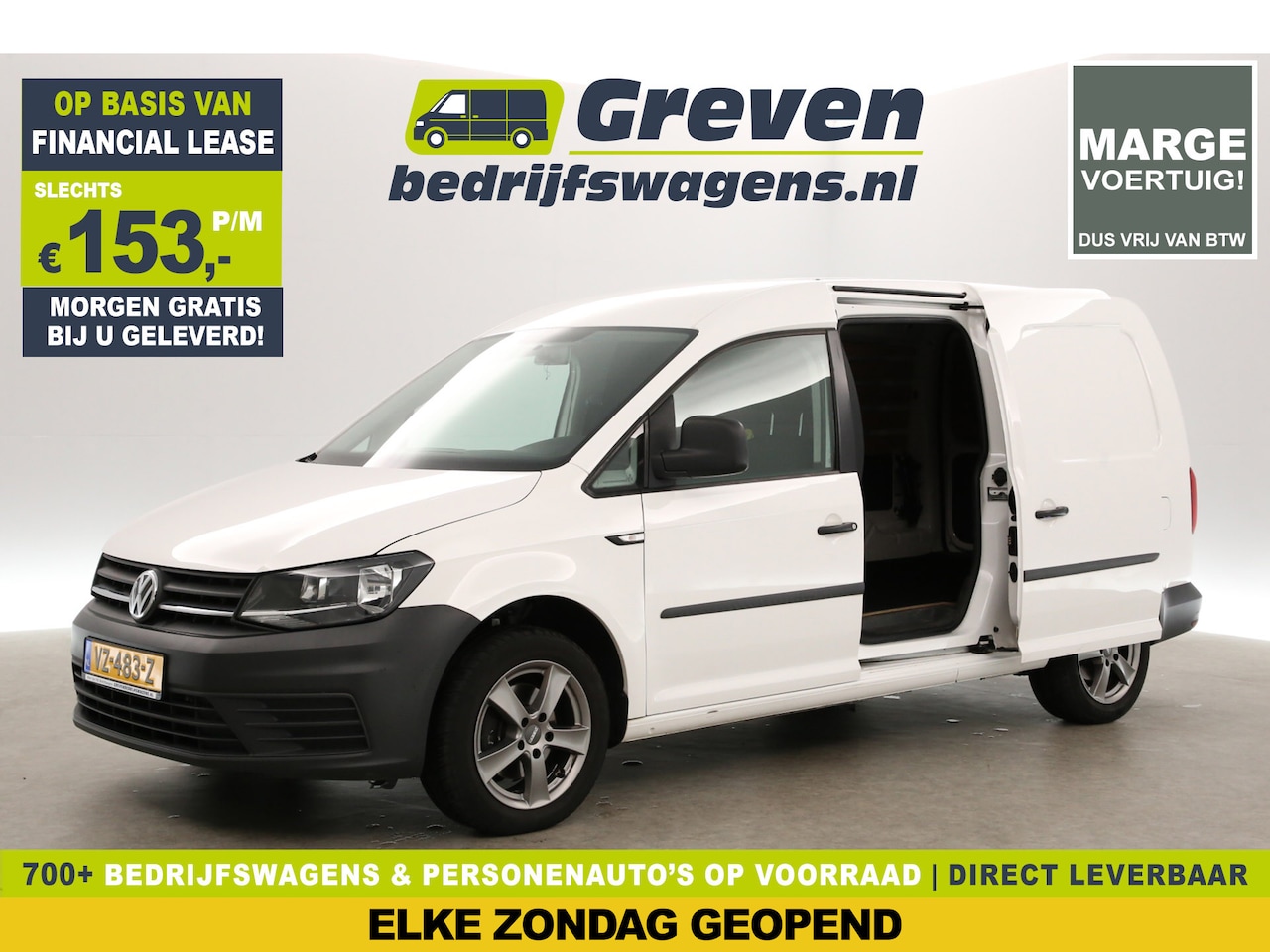 Volkswagen Caddy Maxi - 2.0 TDI L2H1 BMT | MARGE! | Airco Cruise 2xSchuifdeur Navigatie 16"LMV Elektrpakket - AutoWereld.nl