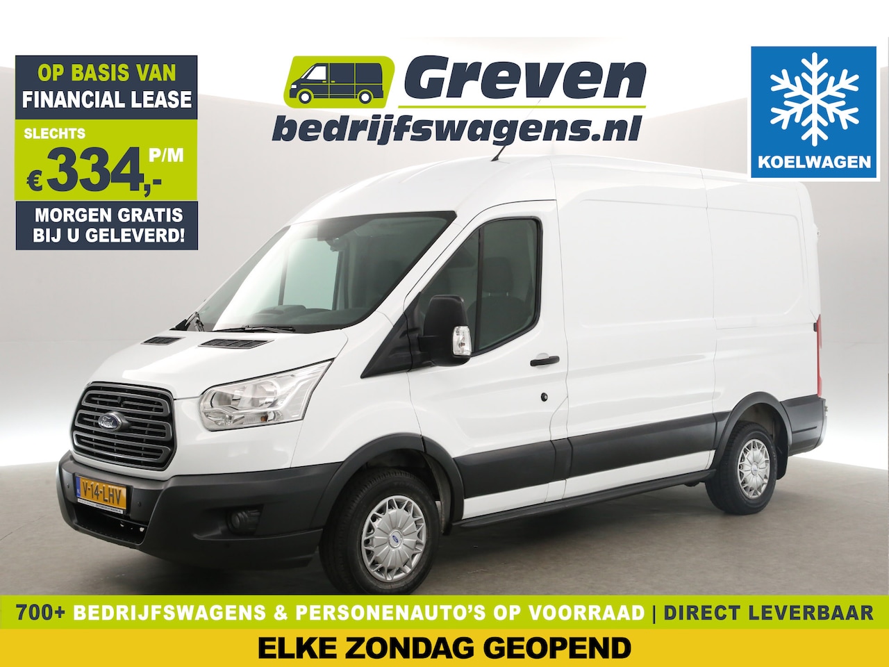Ford Transit - 290 2.2 TDCI L2H2 Koelwagen | Nachtkoeling | Schappen | Airco Camera Cruise Koelauto LED 3 - AutoWereld.nl