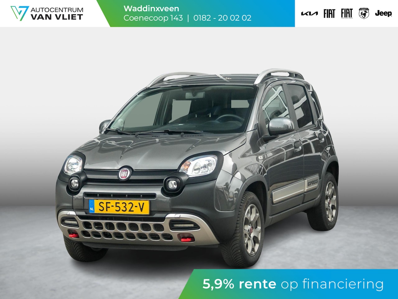 Fiat Panda - TwinAir Turbo 4x4 Cross | Clima | Winter Pack | Dakrails | Privacy Glass | PDC | Enige in - AutoWereld.nl