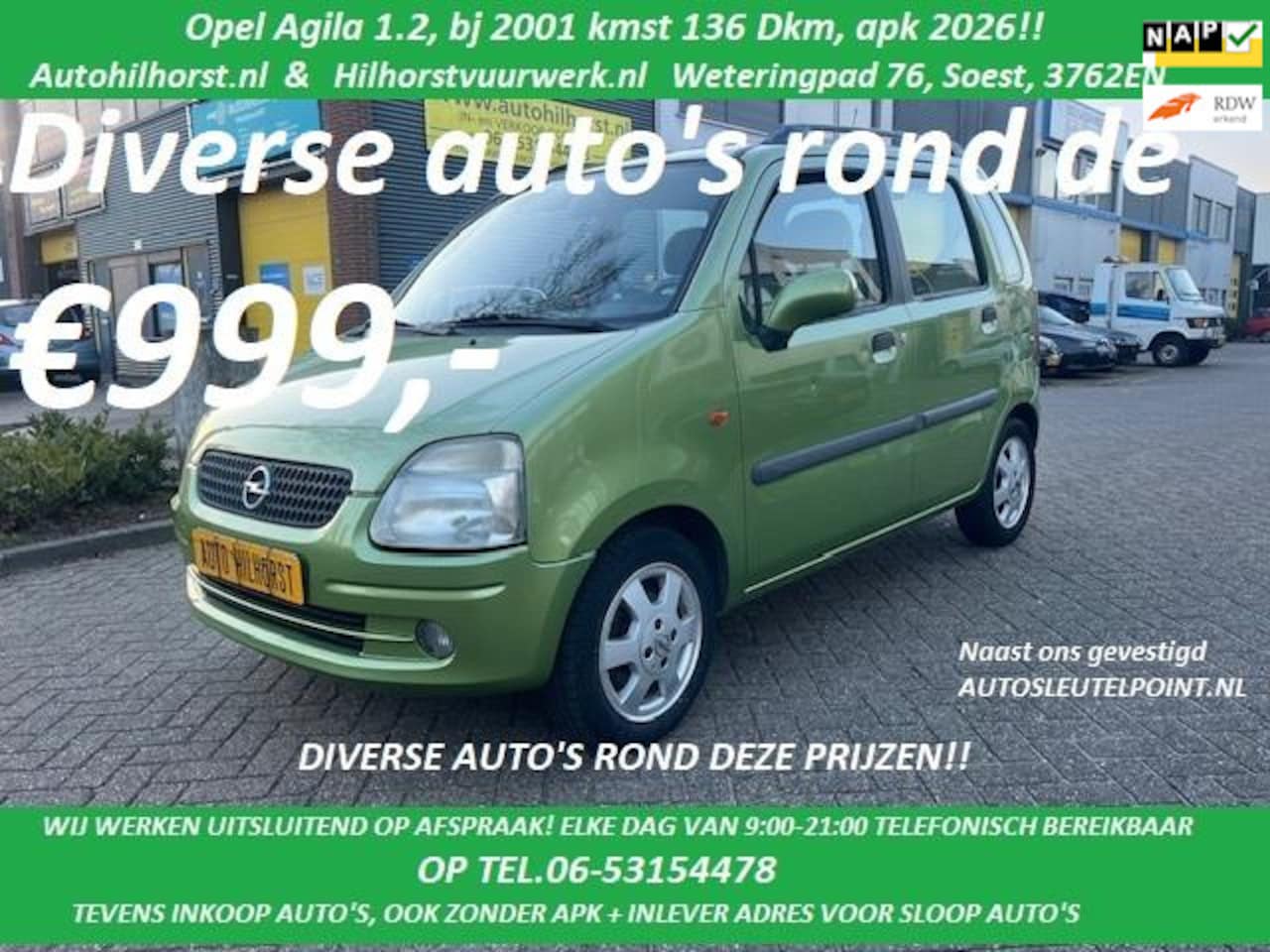 Opel Agila - 1.2-16V Elegance 1.2-16V Elegance, meeneem handels prijzen! - AutoWereld.nl