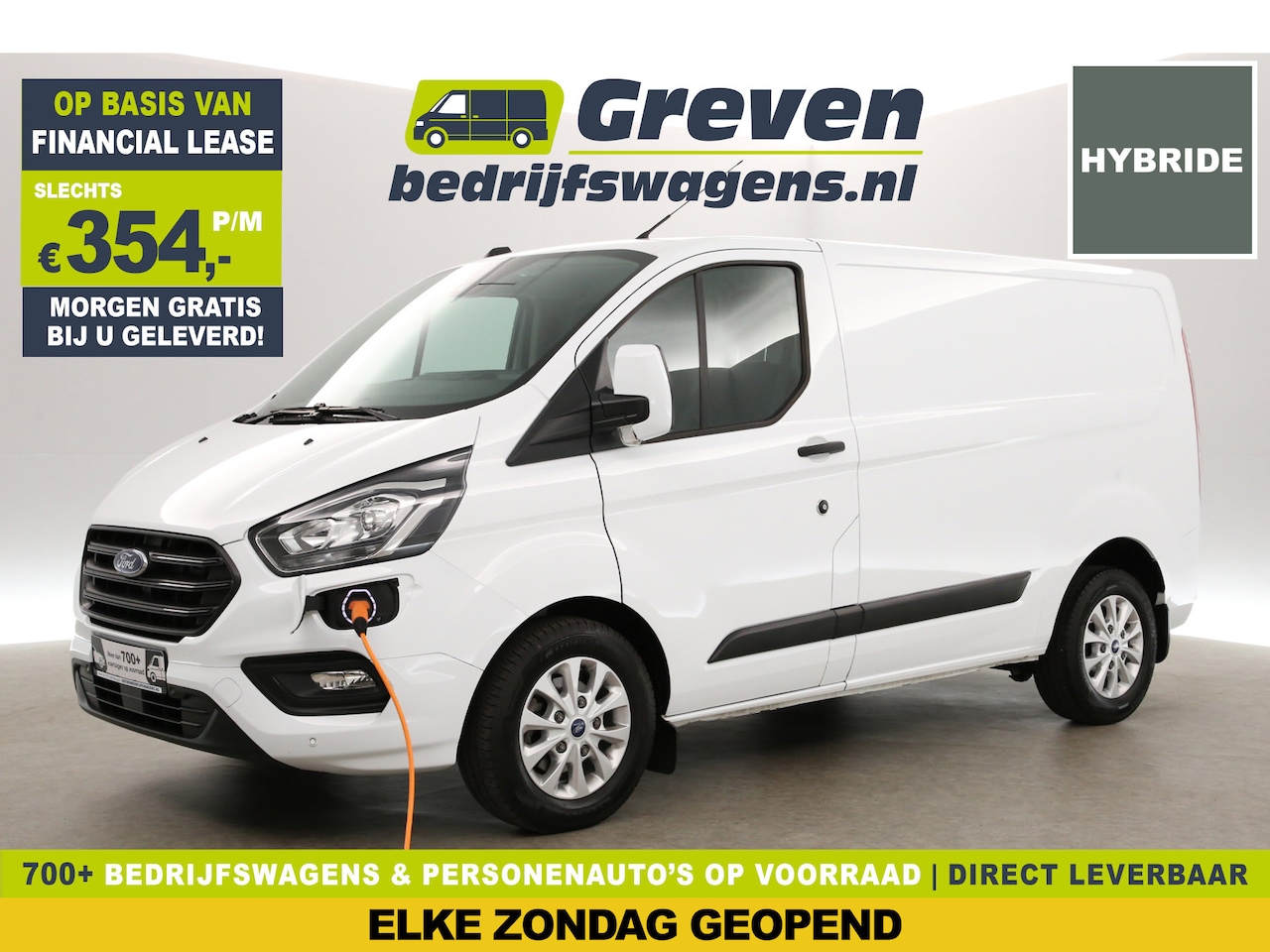 Ford Transit Custom - 1.0 Ecoboost PHEV L1H1 Hybride | EMISSIEVRIJE ZONE | Airco Camera Cruise LED PDC 16"LMV - AutoWereld.nl
