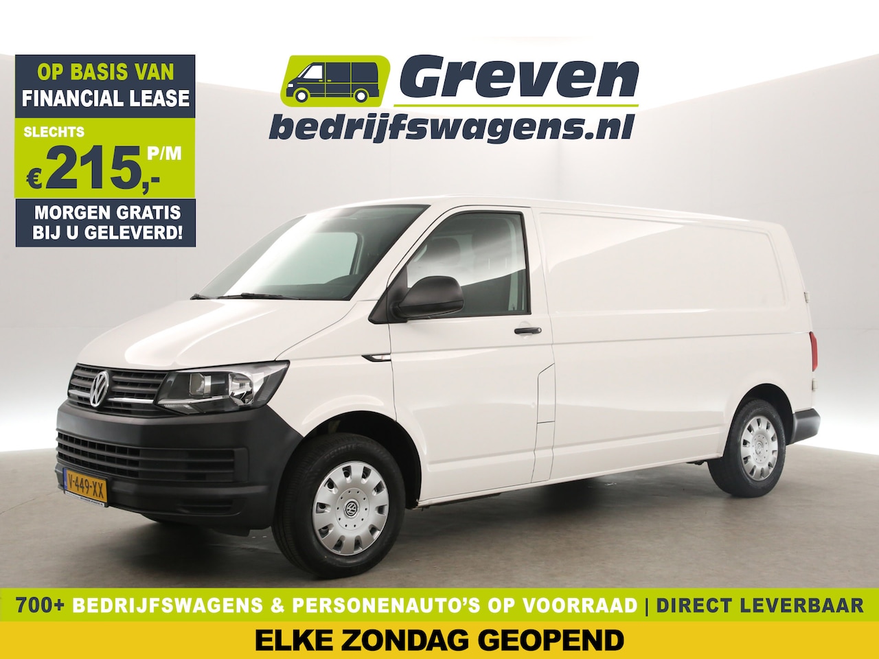 Volkswagen Transporter - 2.0 TDI L2H1 140PK Airco Bluetooth Elektrpakket Trekhaak - AutoWereld.nl