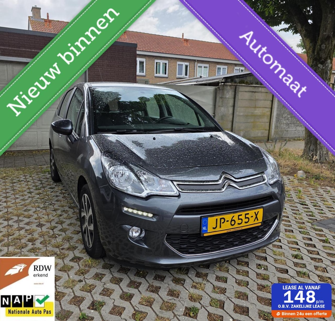 Citroën C3 - 1.2 PureTech AUT 47DKM Feel Airco|CARPLAY|PDC|TREKH - AutoWereld.nl