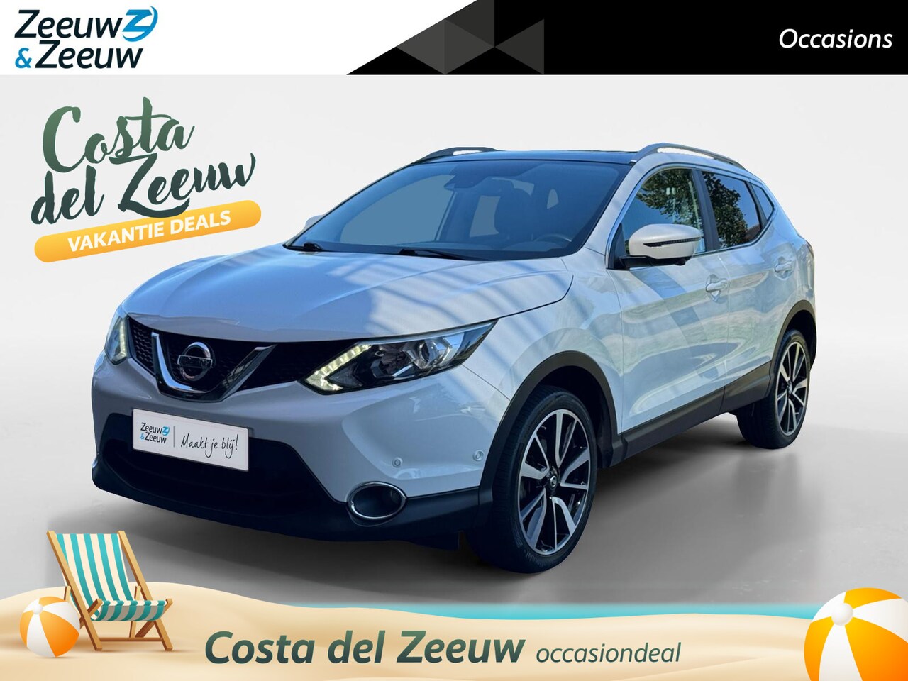Nissan Qashqai - 1.2 Tekna |Navi |Panoramisch Dak| Stoel en voorruitverwarming| 360 graden camera| Lederen - AutoWereld.nl