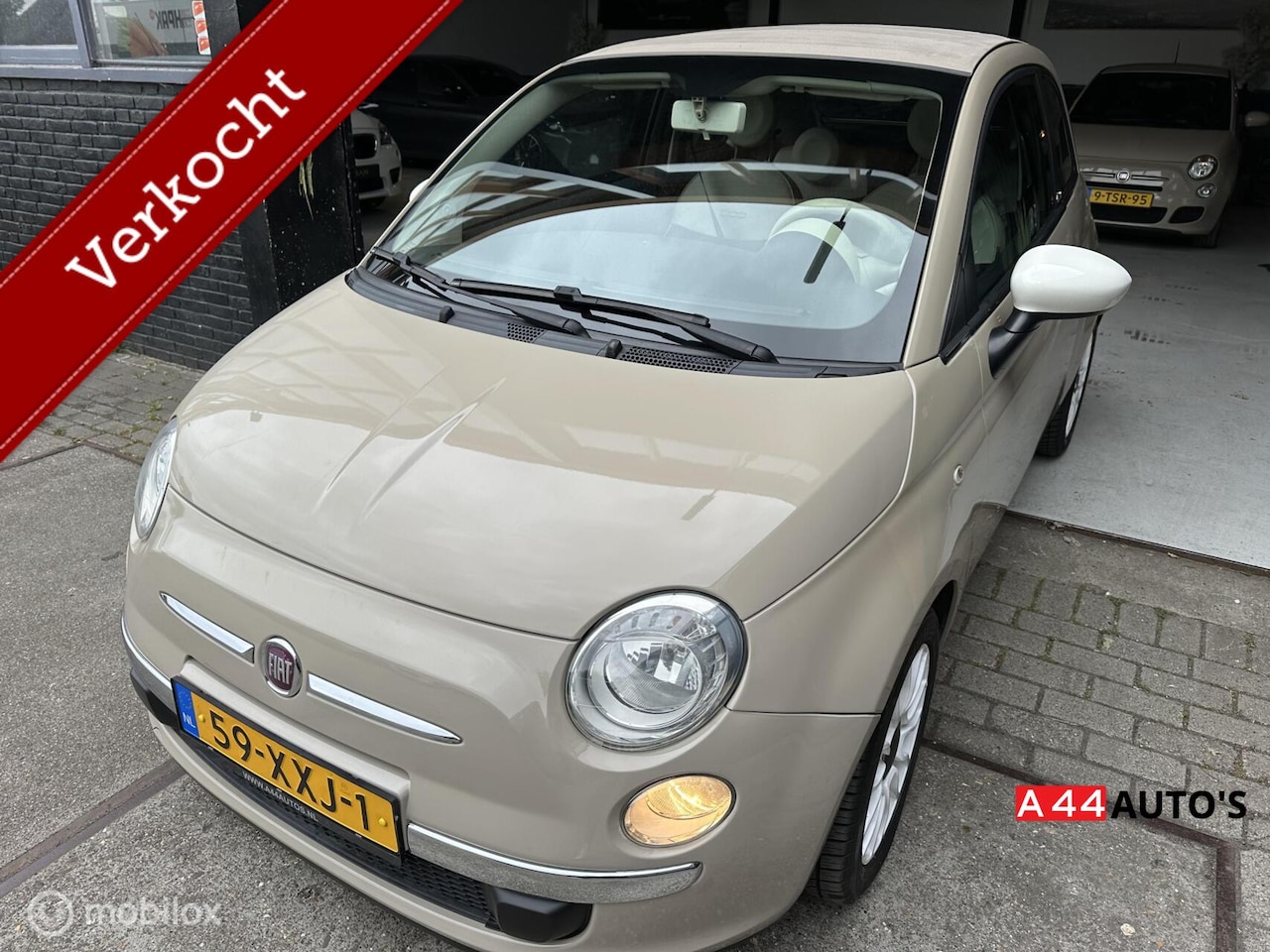 Fiat 500 - 0.9 TwinAir Color Therapy Cabrio*Cappuccino*NL NAP✅ - AutoWereld.nl