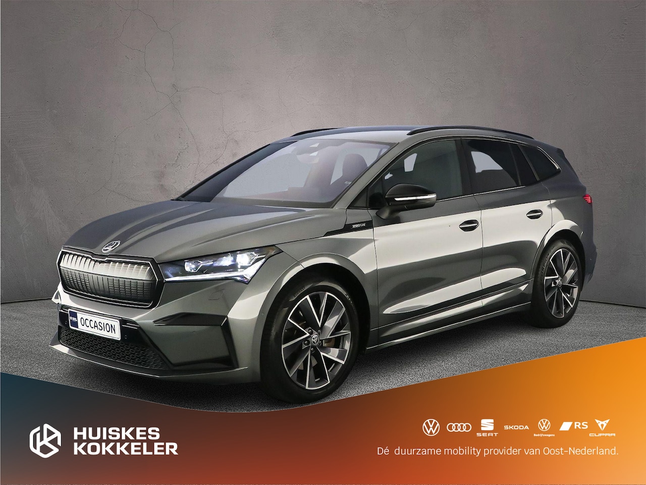 Skoda Enyaq iV - 80 Limited Edition Sportline 204pk Automaat Warmtepomp, Adaptive cruise control, Achteruit - AutoWereld.nl