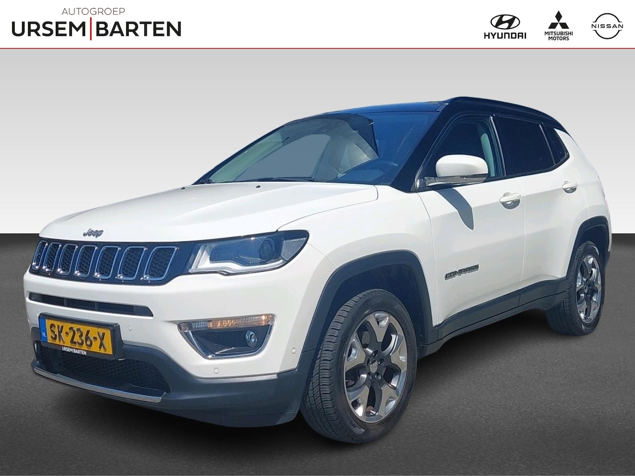 Jeep Compass - 1.4 MultiAir Limited 4x4 | 170PK | Automaat | 4WD | zwart dak | halfleder | xenon | blind- - AutoWereld.nl