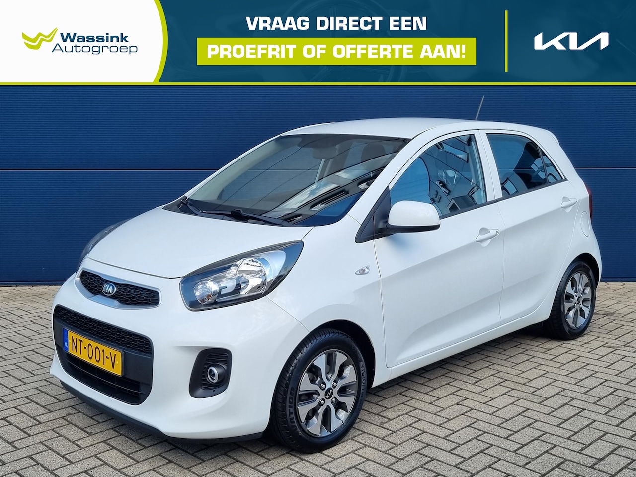 Kia Picanto - 1.0 CVVT 66 PK EconomyPlusLine | Airco | Camera | Navigatie | Bluetooth | Lichtmetalen Vel - AutoWereld.nl