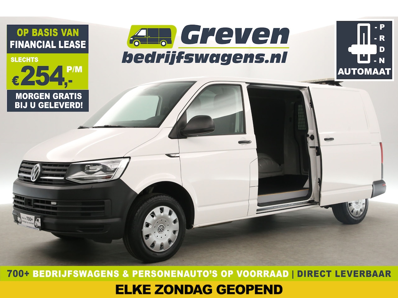 Volkswagen Transporter - 2.0 TDI L2H1 150PK DSG Automaat 2xSchuifdeur Airco Cruise Camera Carplay PDC LED Trekhaak - AutoWereld.nl